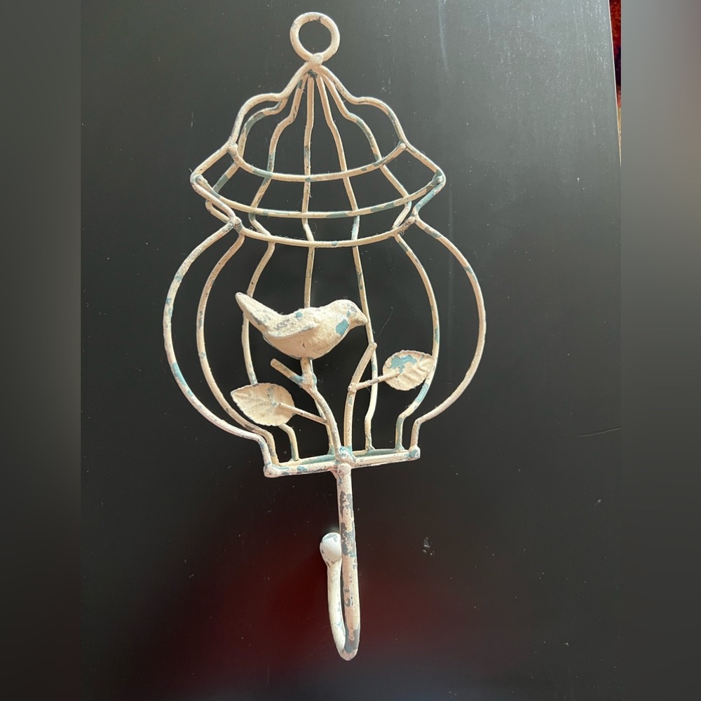 Vintage/Antique Bird in a Cage Wall Hook - Picture 6 of 8